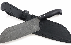 Нож Шеф №2 сталь дамаск, рукоять черный граб Нож Шеф №2 сталь дамаск, рукоять черный граб