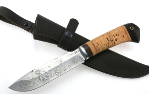 Нож Таежный сталь D2, рукоять береста Нож Таежный сталь D2, рукоять береста