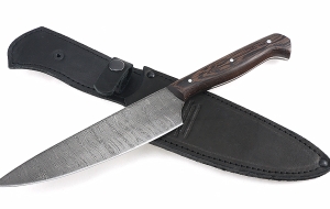 Нож Шеф №5 сталь дамаск, рукоять венге Нож Шеф №5 сталь дамаск, рукоять венге