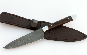 Нож Шеф №6 сталь дамаск рукоять венге, дюраль Нож Шеф №6 сталь дамаск рукоять венге, дюраль