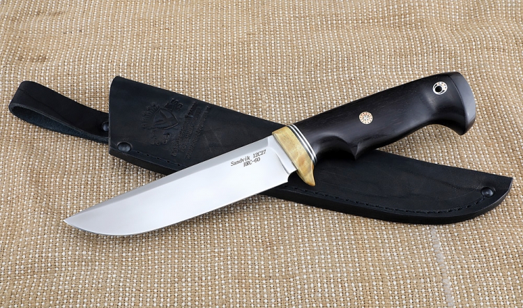 Нож Барракуда-3 сталь Sandvik 12C27 рукоять черный граб — купить в интернет-магазине ООО Ворсменский нож с доставкой в г. Иваново