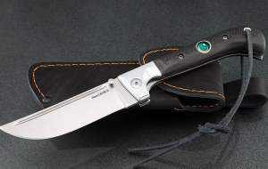 Нож складной Пчак сталь S390 накладки карбон с мусульманским значком Нож складной Пчак сталь S390 накладки карбон с мусульманским значком